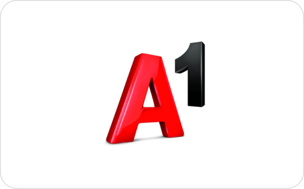 Het getal en letter "A1" in 3D-stijl, met een rode "A" en een zwarte "1" op een witte achtergrond.