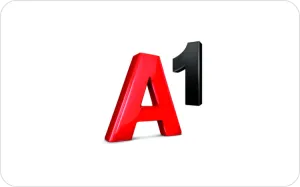 Het getal en letter "A1" in 3D-stijl, met een rode "A" en een zwarte "1" op een witte achtergrond.